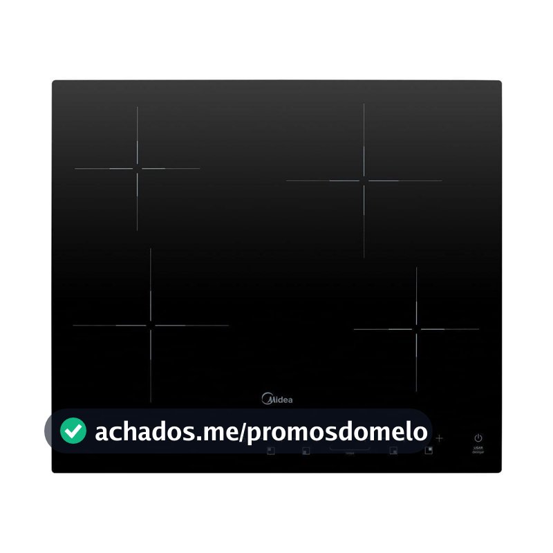 Cooktop Elétrico Midea CCB40P2 4 Bocas Vitrocerâmico Preto com Painel Digital 220V