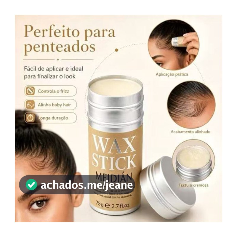 Hair Wax Stick 75G Bastão De Cera Capilar Para Modelar , Hidratar , Controlar O Frizz , Organizar Pontas Duplas