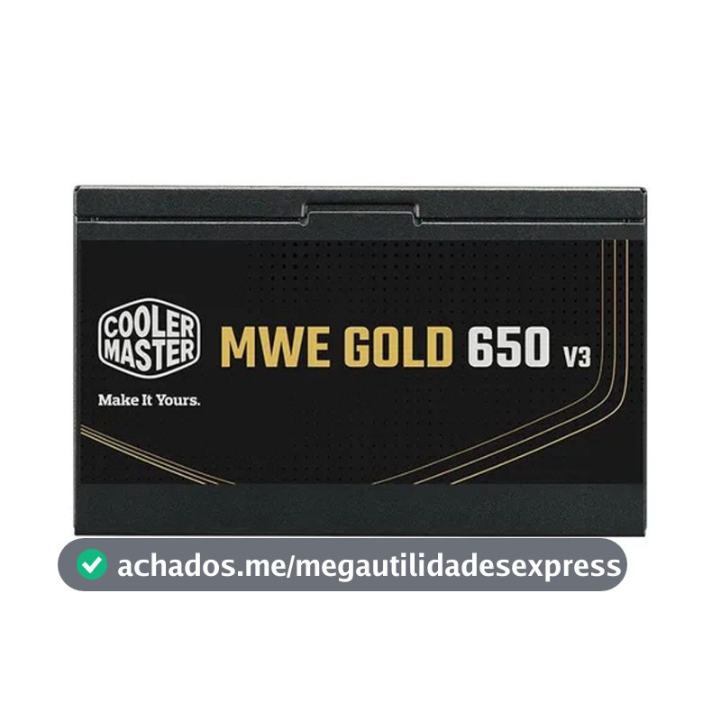 Fonte Cooler Master ATX 3.1 650W MWE Gold 650 V3 PFC Ativo 80 Plus Gold