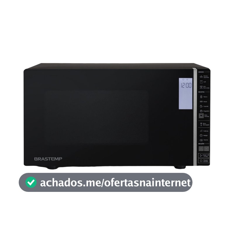 Micro-ondas Brastemp 32 Litros Preto com Grill e Painel Integrado - BMG45AE