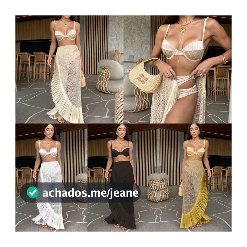 Novo estilo de três pontos cintura alta biquíni saia feminina de três peças cor sólida Split maiô