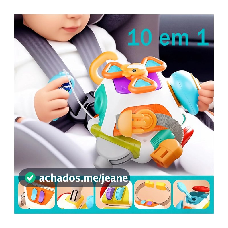 Baby Busy Board 10 em 1 Cubo Montessori Brinquedos Sensórios Educativo Aprendizagem Fidget Brinquedos para Crianças 1-3