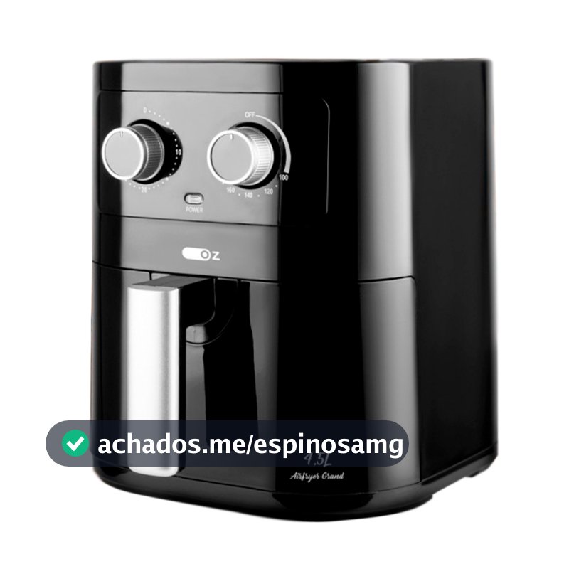 Fritadeira Sem Óleo Elétrica Air Fryer  4,5L - 1500w Preto Oz