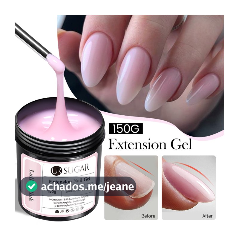 UR SUGAR 150g Gel De Extensão De Unhas Lácteo Nude Pink Construção Rápida Géis UV Duros Auto-Nivelamento