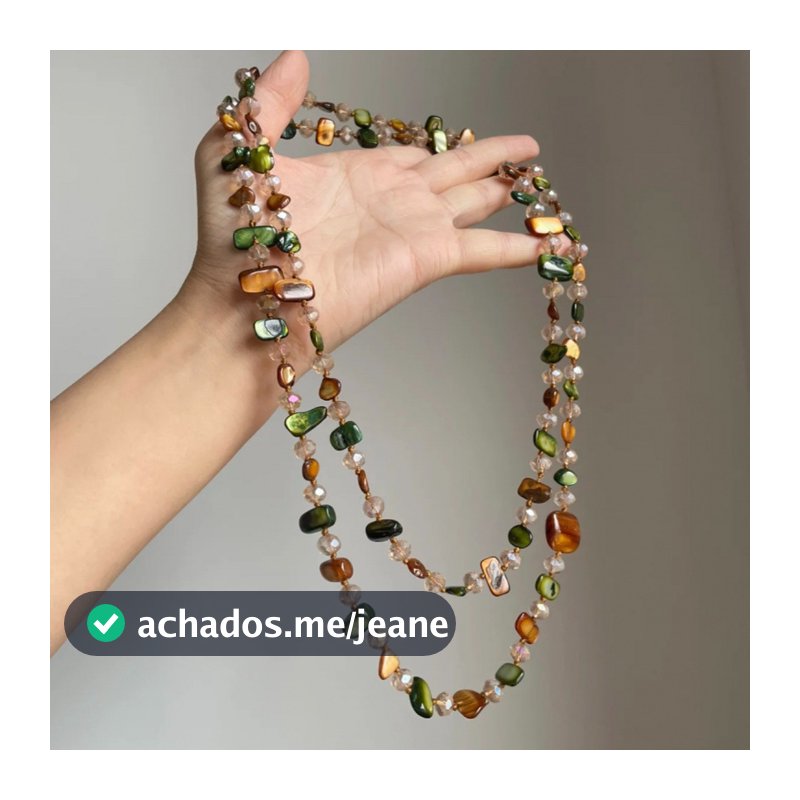 Colar Boêmio De Camada Dupla Colorido Vintage Pedra Frisada Praia Férias Joias Para Mulheres