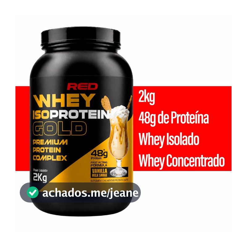 Whey Isoprotein Gold 2kg - Red Series - Whey Protein Isolado + Concentrado - Original - Envio Imediato