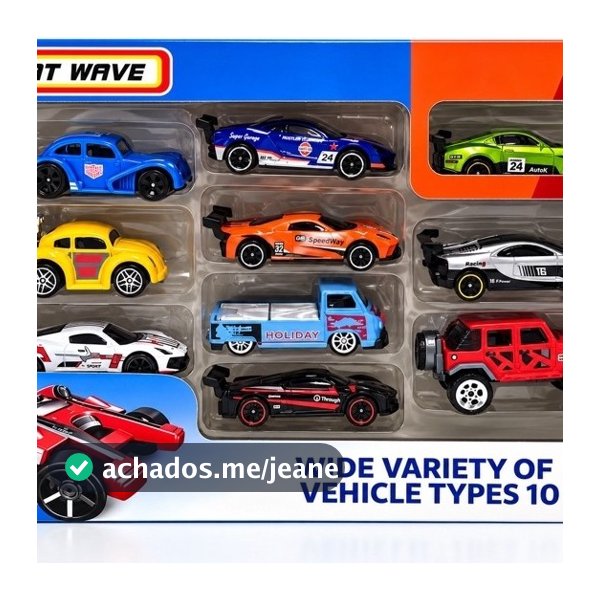 KIT 10 Carrinho Ferro Hot Cars Miniaturas Esportivo Coleção Carros Colecionavel Divertido