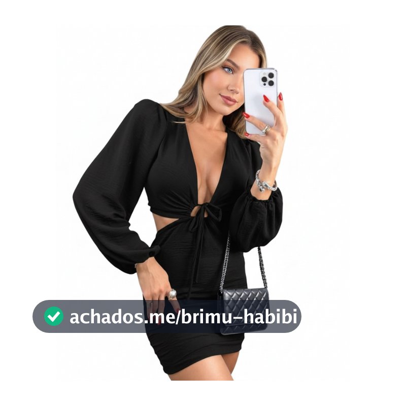 Vestido feminino suplex manga longa