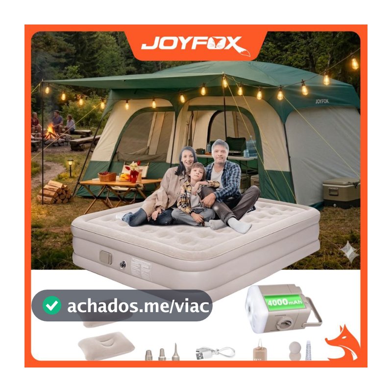 Barraca Camping Acampamento 12-16 Pessoas Grande Varanda JOYFOX 420305200cm