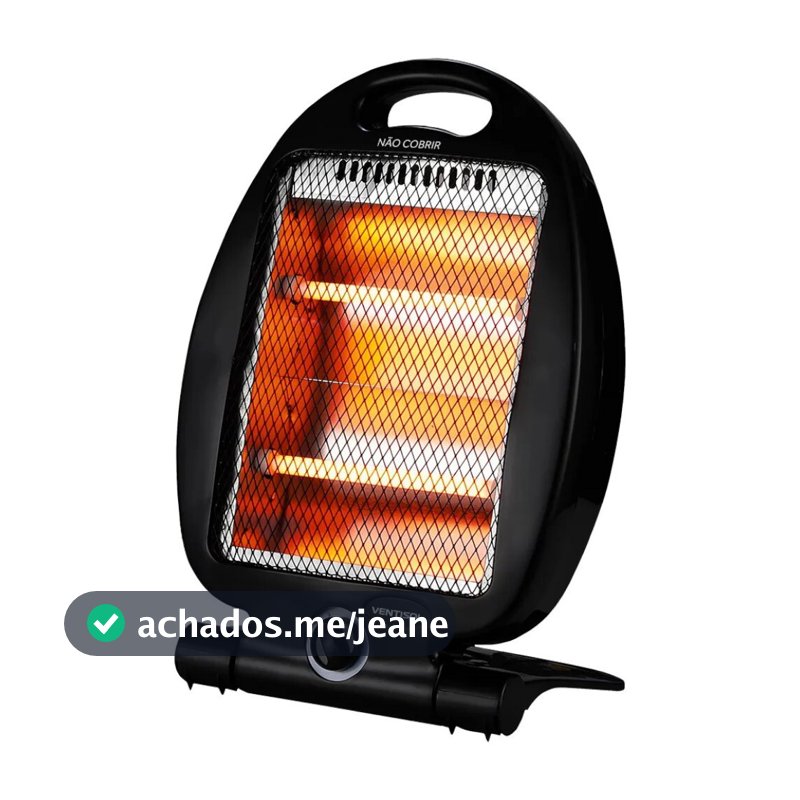 Aquecedor elétrico 800W quartzo 2 em 1 com 2 níveis de aquecimento AQ02I - Ventisol