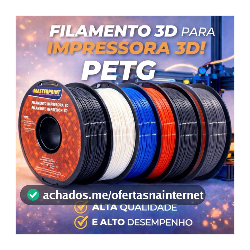 Filamento PETG Masterprint 1.75mm 1kg Alta Resistência para Impressora 3D