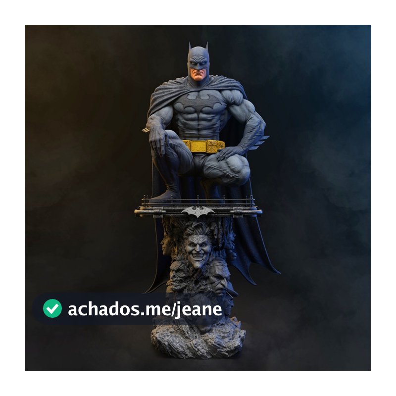Estátua Batman Action Figure - Com Pintura - 30cm altura