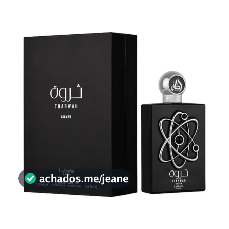 Perfume Masculino Tharwah Silver EDP 100 ML Importado Original