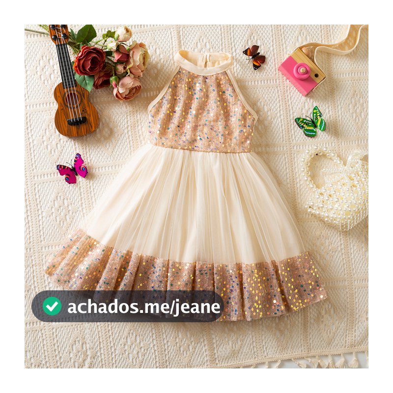 WFRV Crianças Menina Festa De Aniversário Elegante Vestido De Princesa 3-8 Verão Chiffon Lantejoulas Flor Banquete Noite