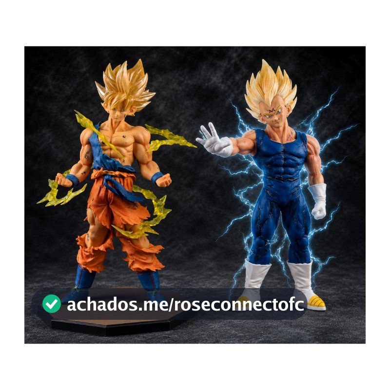 Figura de Ação Goku Vegeta Super Saiyan Dragon Ball - Detalhes Impecáveis e Cores Vibrantes