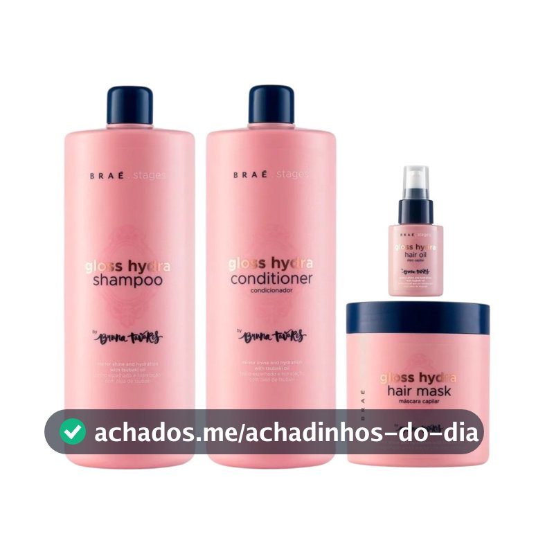 Kit Braé Stages Gloss Hydra By Bruna Tavares Salon (4 Itens)