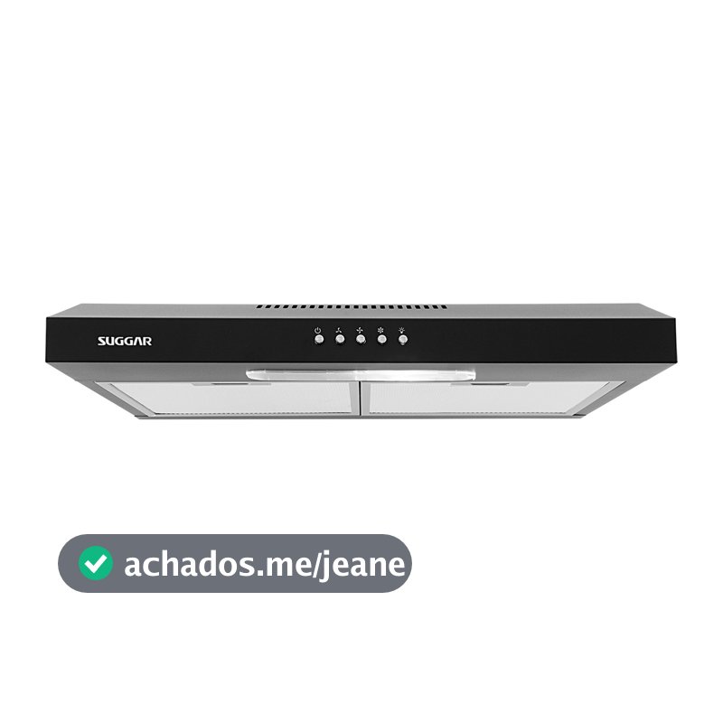 Depurador E Exaustor De Ar Suggar Slim 60cm 3 Velocidades Preto