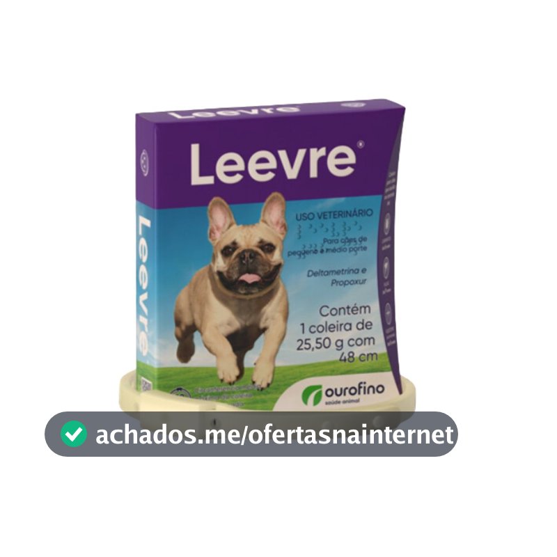 Coleira Para Cães Leevre 48cm P/M Anti Pulgas e Carrapatos
