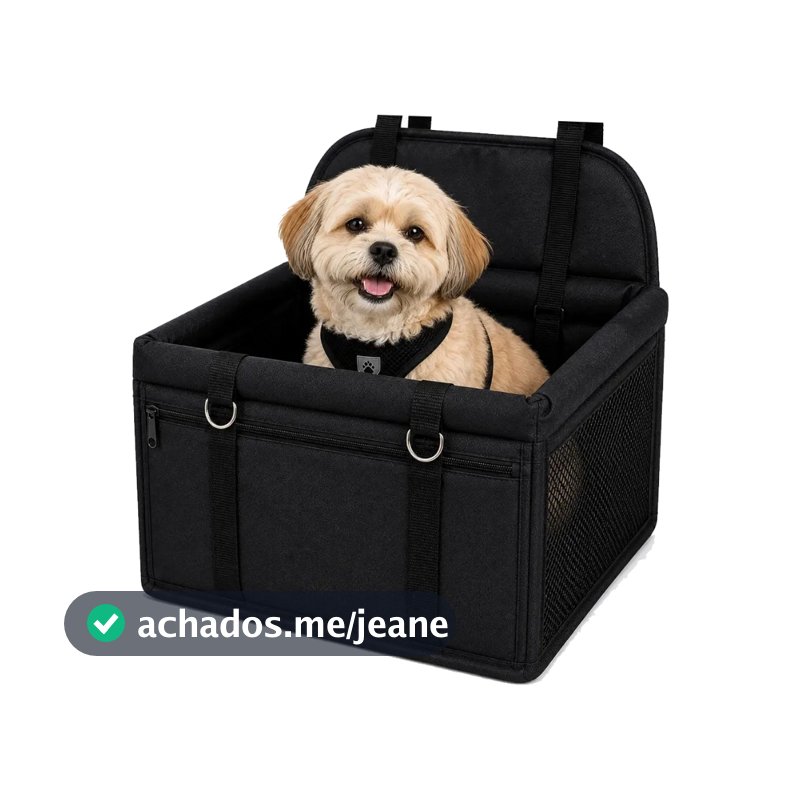 Cadeirinha Pet Carro Assento até 15kg Cinto Segurança Cachorro Gato Banco Impermeável Lavável