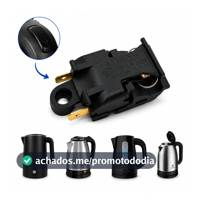 Chave Interruptor Para Chaleira Elétrica T125 16A Bivolt