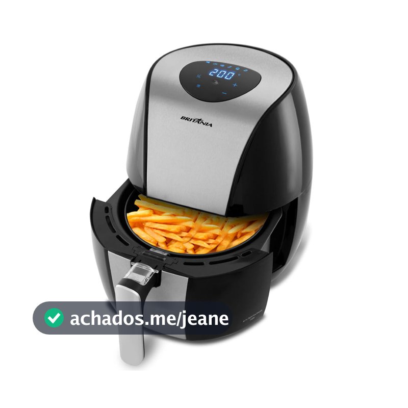 Air Fryer Britânia 4,1L Digital Inox 1500W BFR20PI