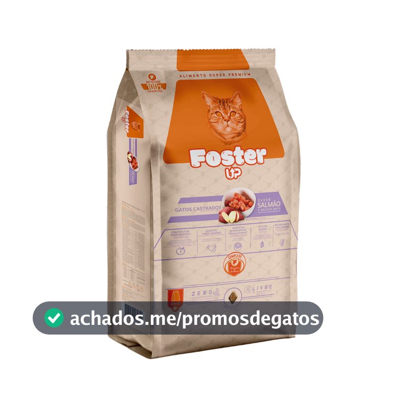 Ração Foster Up Super Premium Gato Castrado Salmão 10,1 kg