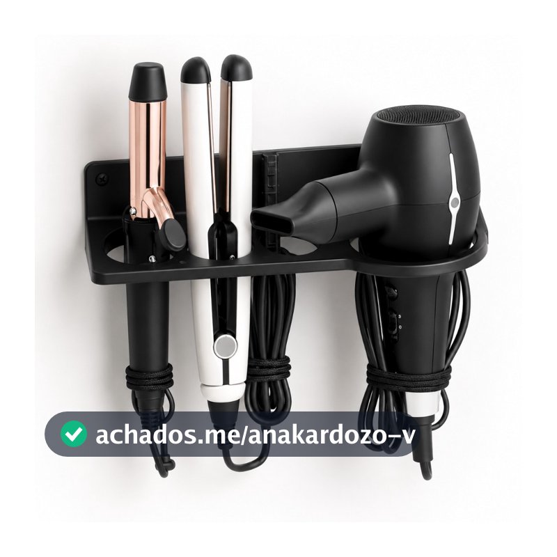 Suporte De Parede Multifuncional Chapinha Babyliss Secador De Cabelo Organizador De Salão Banheiro
