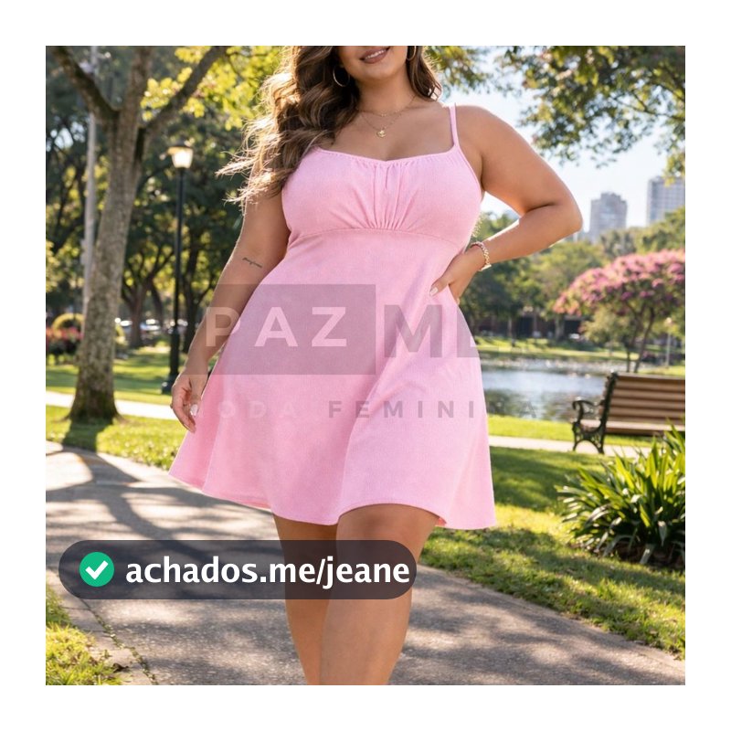 Vestido Plus Size Soltinho Acinturado De Alcinha Confortável