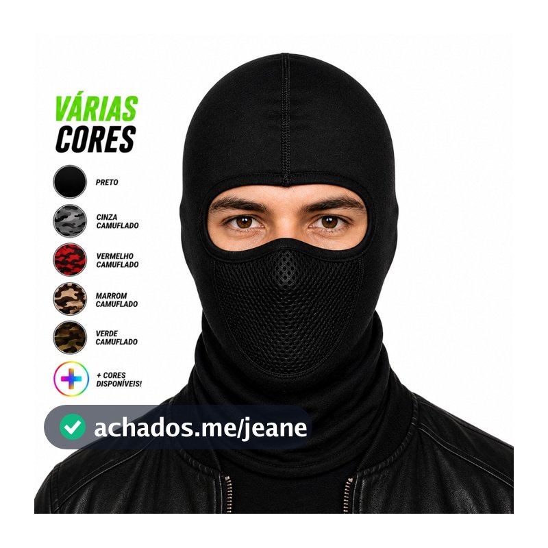 Balaclava Touca Ninja Moto Máscara Motoqueiro Motoboy Protege Do Sol Máscara Térmica Resistente