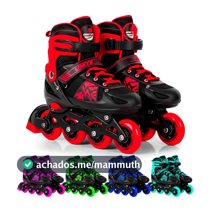 Patins Roller Ajustável Inline Menina Menino Esporte Infantil Tamanho Regulável - Unitoys