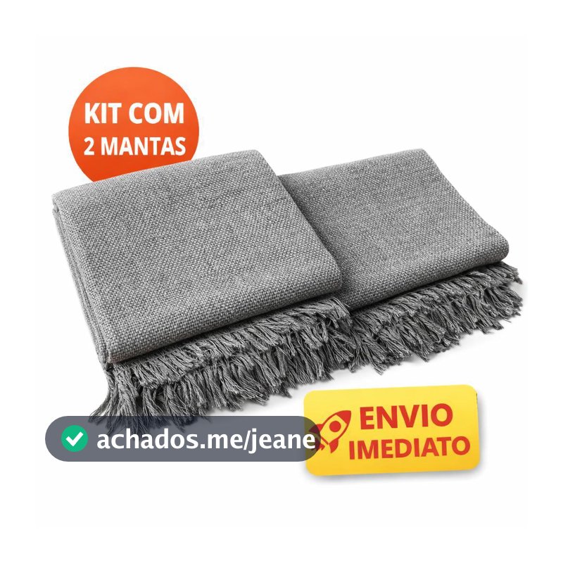 Kit 2 Mantas Decorativas Gigante Para Sofá Tamanho 2,10X1,20 Direto Da Fabrica