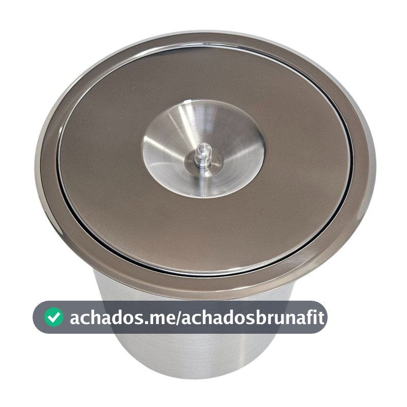 Lixeira Pia Cozinha Embutir No Granito Em Inox 5lts 20X24 CM 5 litros