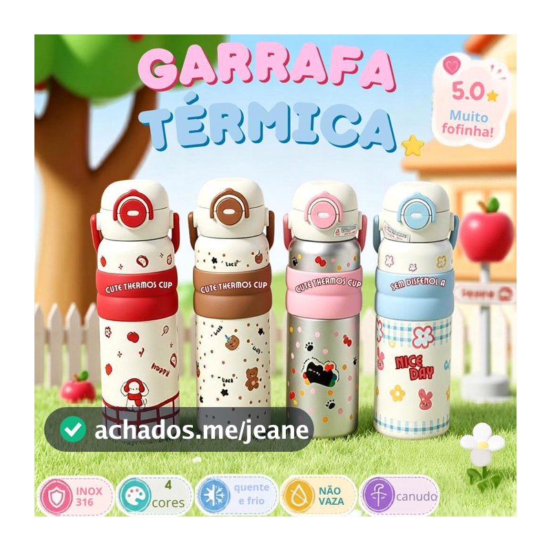 Garrafa Térmica 620ml Aço Inox 316 Café Chá Água Portátil De Viagem Trabalho Quente Frio