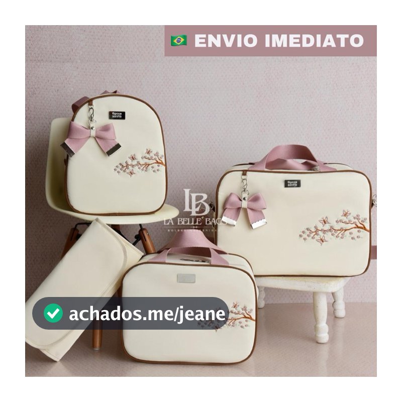 bolsa maternidade 4  peças Luxo p/ bebê menino/menina, kit mala c/ Mochila Maternidade (AD NOVO)