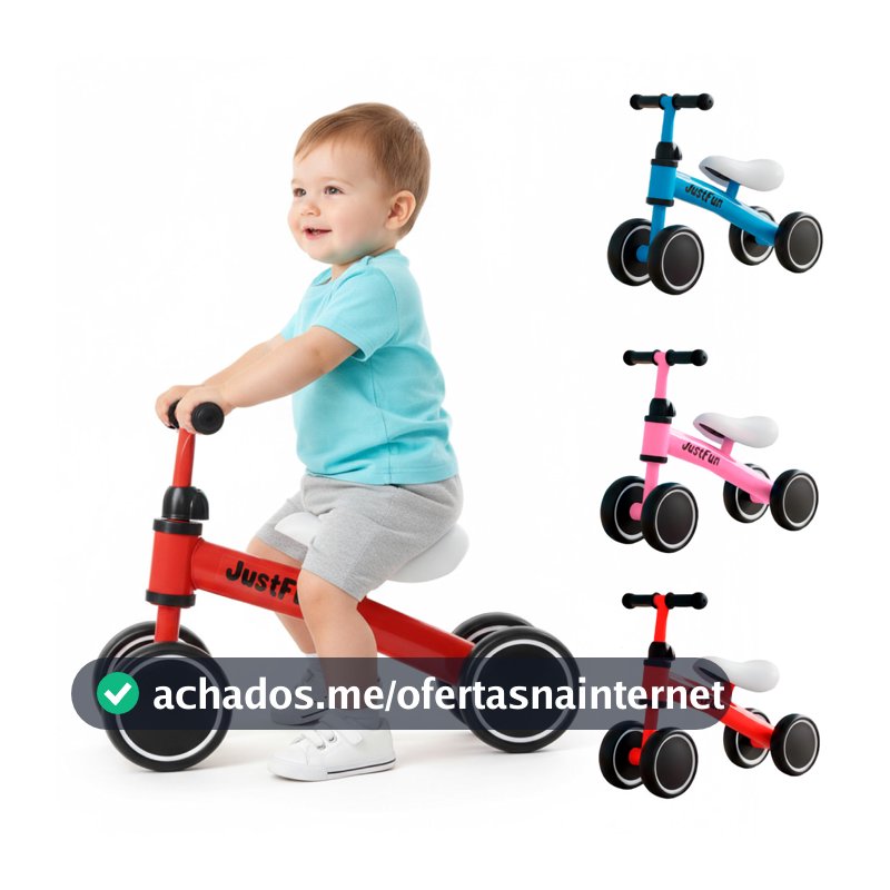 Bicicleta De Equilíbrio Infantil Andador Sem Pedal 4 Rodas Aprender a Andar Azul Rosa Vermelho Bebê Presente Bike