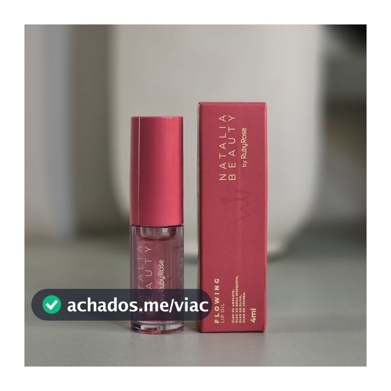 Gloss Natalia Beauty by Ruby Rose® Lip Oil Flowing Hidratação Labial Brilho Natural 4ml