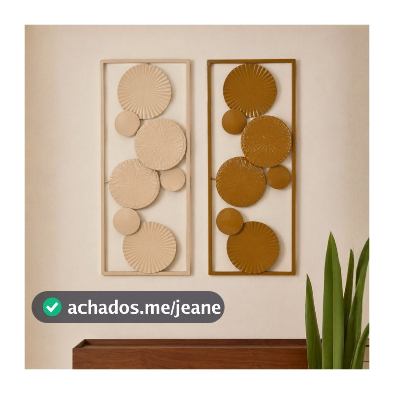 Quadro Escultura De Parede Metal Moderno Decoração Sala Quarto Hall Abstrato Shopsul