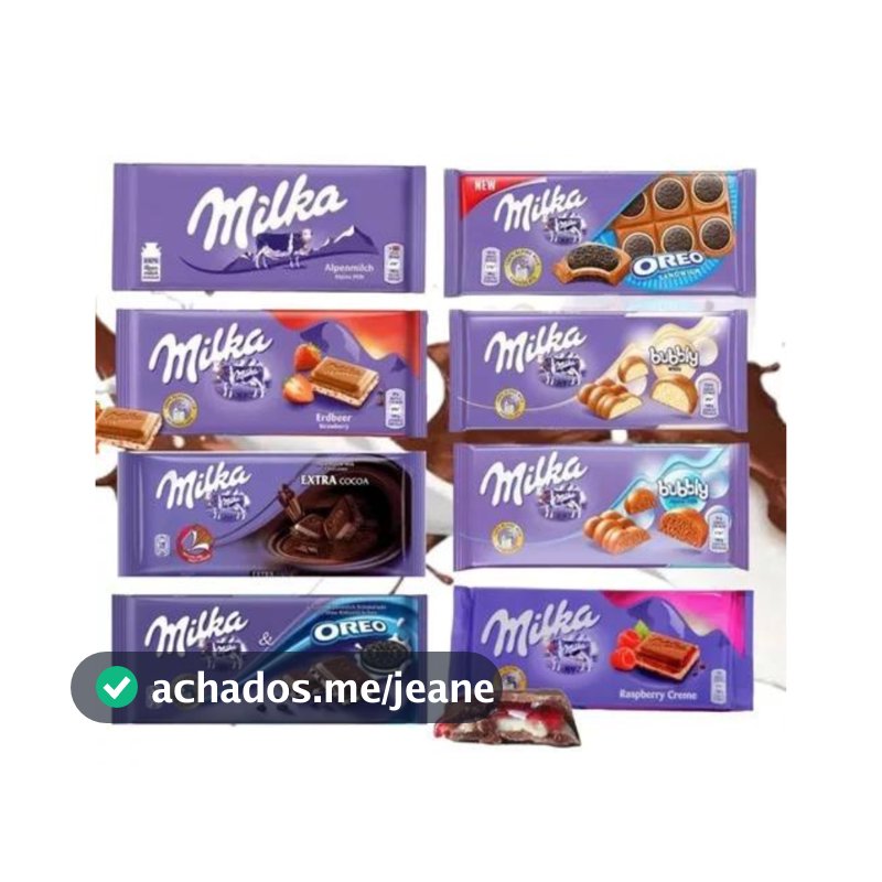 Chocolate Barra Milka  - (6 Unidades) Aleatorio Sem Escolha