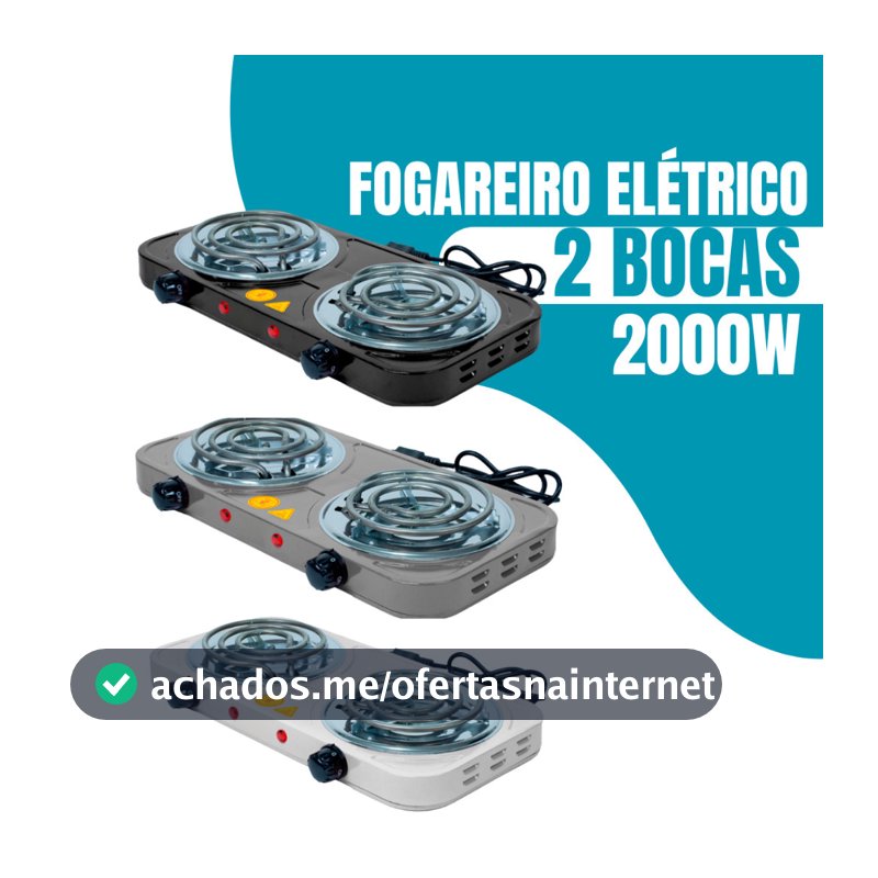 Fogão Fogareiro Elétrico Portátil Cooktop Camping