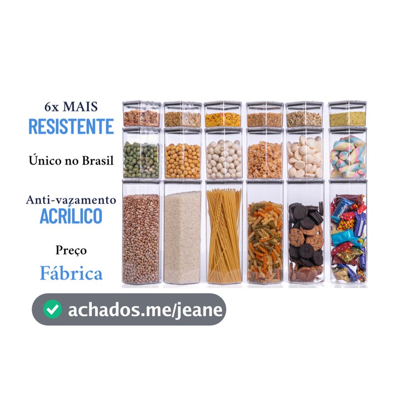 Kit Potes Herméticos Sextavados Lançamento. Escolha Seu Kit 1 ao Kit 7.