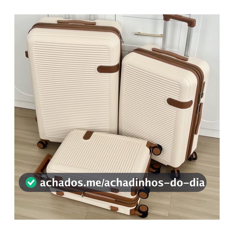 Mala Expansivel EGRANDE 40kg de bordo de em promoção  Mala de Viagem Feliz POLIPROPILENO
