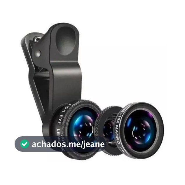 Kit Fish Eye Lentes 3 em 1 Wide Macro Olho de Peixe