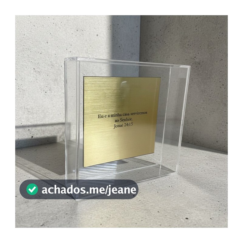Moldura Caixa Acrílico Decoração Quadro Transparente Personalisado Versículos Igreja