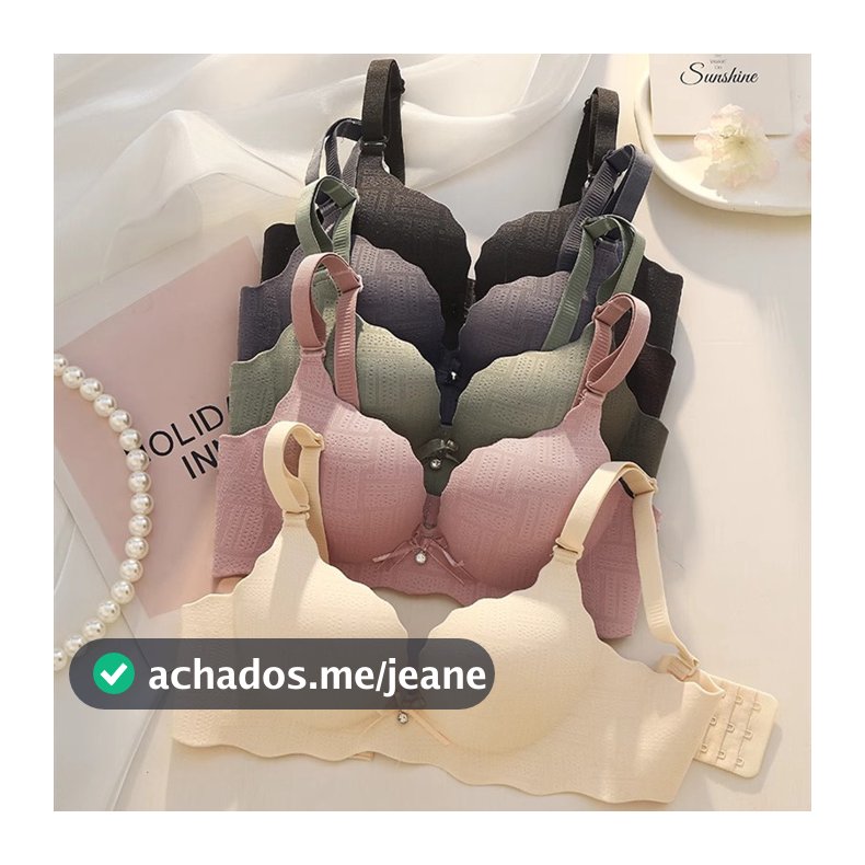 5 Cores Sutiã Macio Sem Costura Feminino 3cm De Espessura Push up Juventude Menina Pequeno Peito Roupa Interior De Uma P