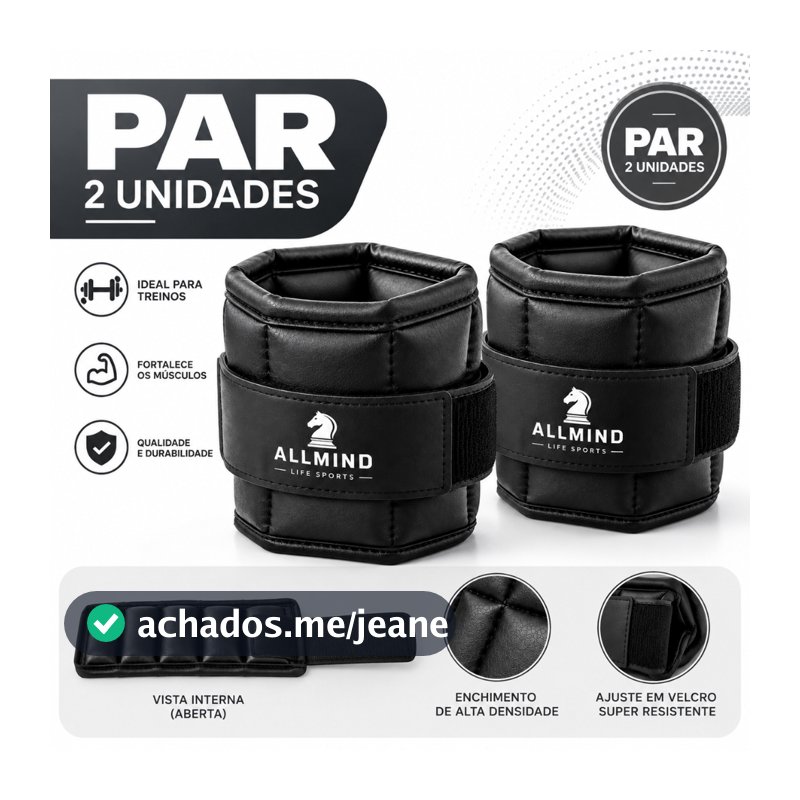 Kit Caneleira de Academia Par Caneleira Fit 2kg 4kg 6kg 8kg 10kg Academia Musculação Fitness Treino Funcional Tornozelo