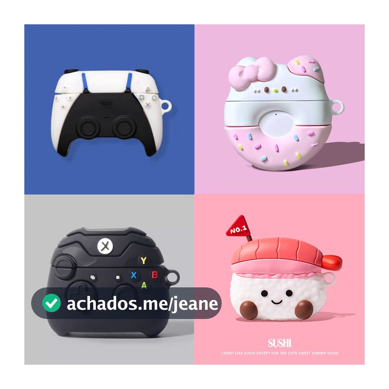Máquina De Jogo 3D PS5 Sushi Bulldog Capa De Fone De Ouvido Para AirPods 4 2024 Controle De Abacate Pro 2 1/2 Estojo De