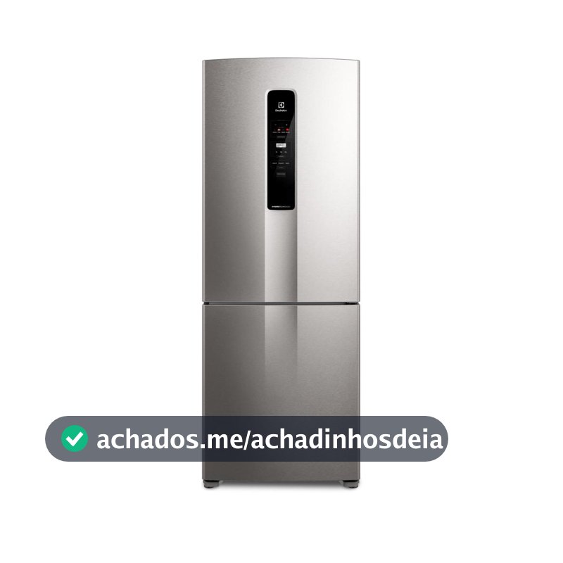 Geladeira Electrolux Frost Free Inverter 490L Experience Inverse cor Inox Look (IB51S)