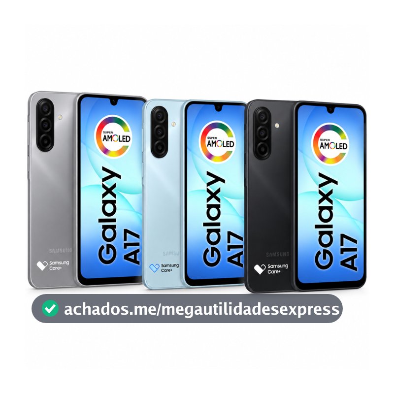Celular Samsung Galaxy A17, 128GB, 4GB, 50MP Tela 6.7", IP54
