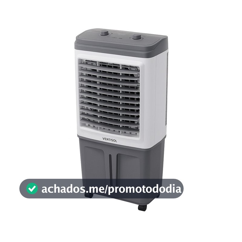 Climatizador de Ar Ventisol Portátil Turbo Clin 60 Pro CLIN60PRO-02, 60 Litros, 150W, Branco/Cinza