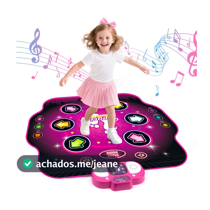 Tapete De Dança Brinquedos Para Meninas Almofada Eletrônica Com 2 Modos De Jogo E Bluetooth Light Up LED Crianças Musica